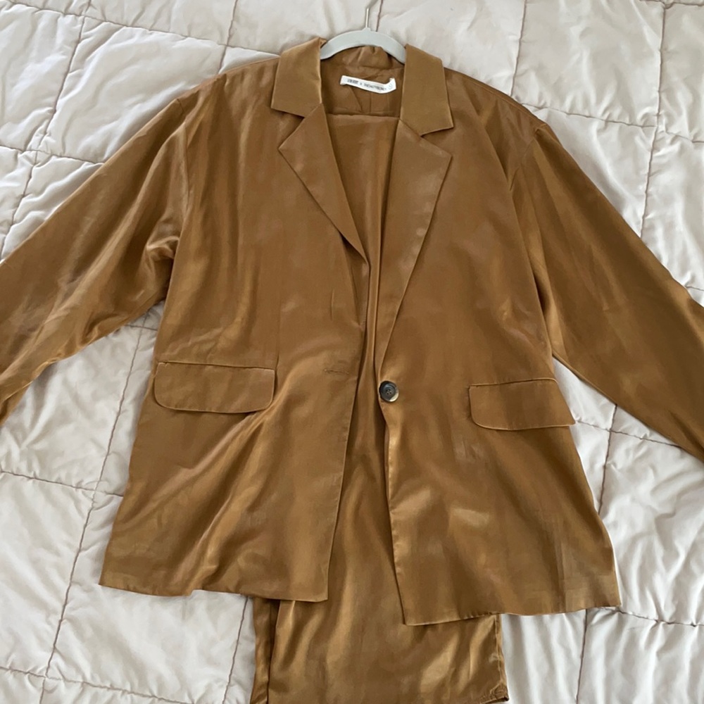 12th Tribe x The Salty Blonde satin pant suit